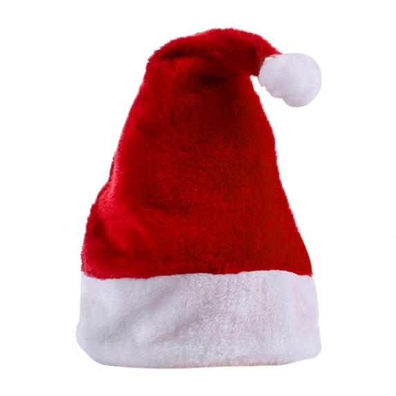 Classic Red Santa Hat for Adult Christmas Holiday Festive Party Celebration Accessory