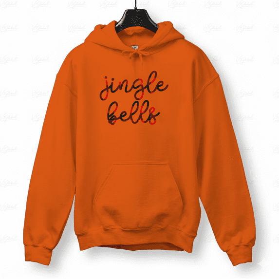 Classic Red Script Jingle Bells Holiday Festive Typography Design ...