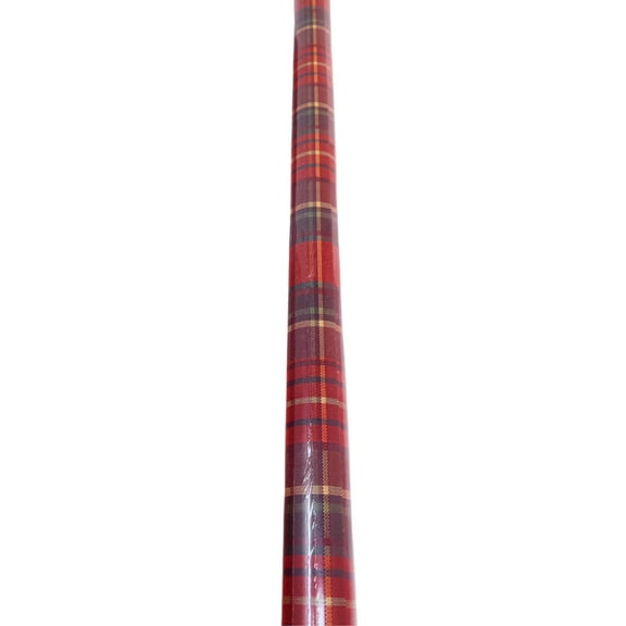 Classic Red Tartan Plaid Wrapping Paper 40 sq ft (1 Roll) Stripe Canvas Christmas Holiday Thanksgiving Birthday Premium Gift Wrap Party Favors Games Supplies DIY Craft Decor w/ Bonus Canzonet Tag