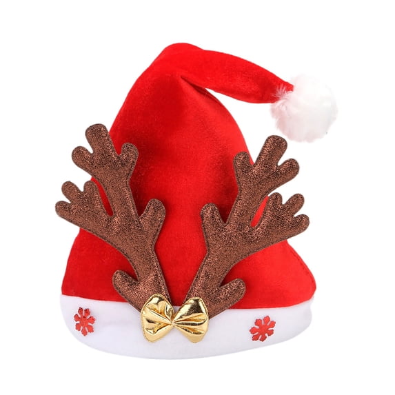 Classic Red White Santa Christmas Hat for Adults with Thick Warm Lining Cosplay Party Decoration Christmas Holiday Party Gifts