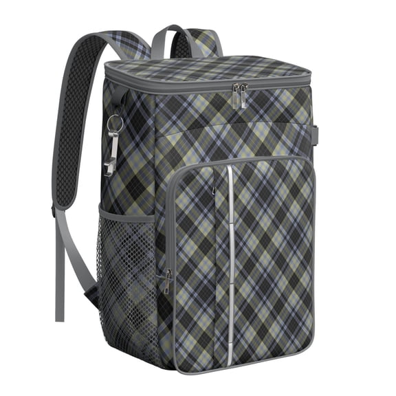 Classic Red and Black Buffalo Plaid Cooler Backpack - 20L Insulated Soft Cooler for Picnics & Outdoor Activities