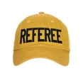 thumbnail image 1 of Classic Referee Hat Premium Cotton Low Profile Unstructured Adjustable Strapback Gold Black, 1 of 3