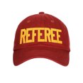 thumbnail image 1 of Classic Referee Hat Premium Cotton Low Profile Unstructured Adjustable Strapback Red Gold, 1 of 5