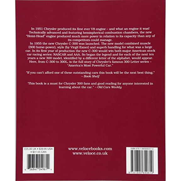 Pre-Owned Classic Reprint: Chrysler 300 : "America's Most Powerful Car" (Paperback)