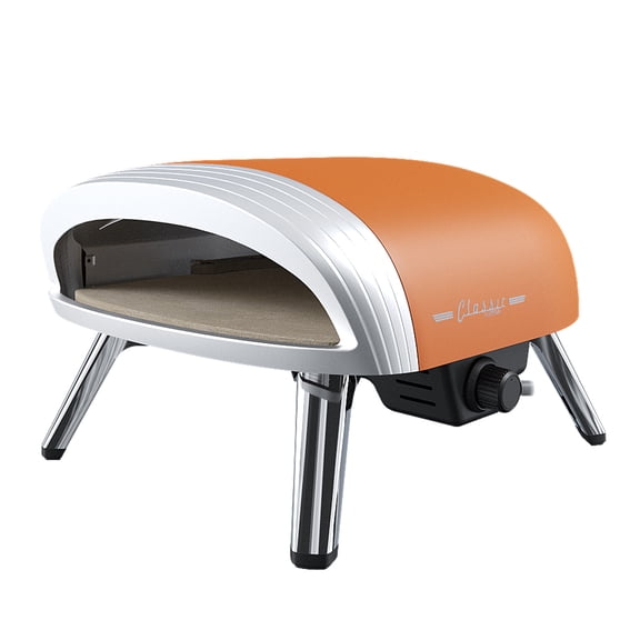 Unique Appliances Classic Retro 16" Propane Pizza Oven Matte Orange