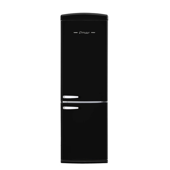 Unique Appliances Classic Retro 12 Cu. Ft. Counter-Depth Bottom Freezer Refrigerator – Midnight Black