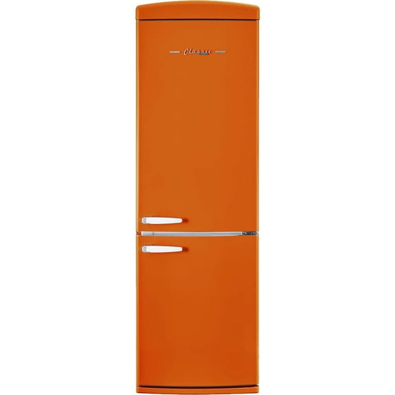 UNIQUE APPLIANCES UGP340LOAC 12 Cu. Ft. Orange Creamsicle Counter-Depth Bottom Freezer Refrigerator