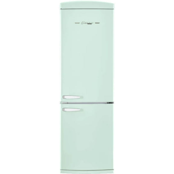 UNIQUE APPLIANCES UGP340LLGAC 12 Cu. Ft. Summer Mint Green Counter-Depth Bottom Freezer Refrigerator
