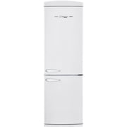 Unique Appliances Classic Retro 12 Cu. Ft. Counter-Depth Bottom Freezer Refrigerator   Marshmallow White