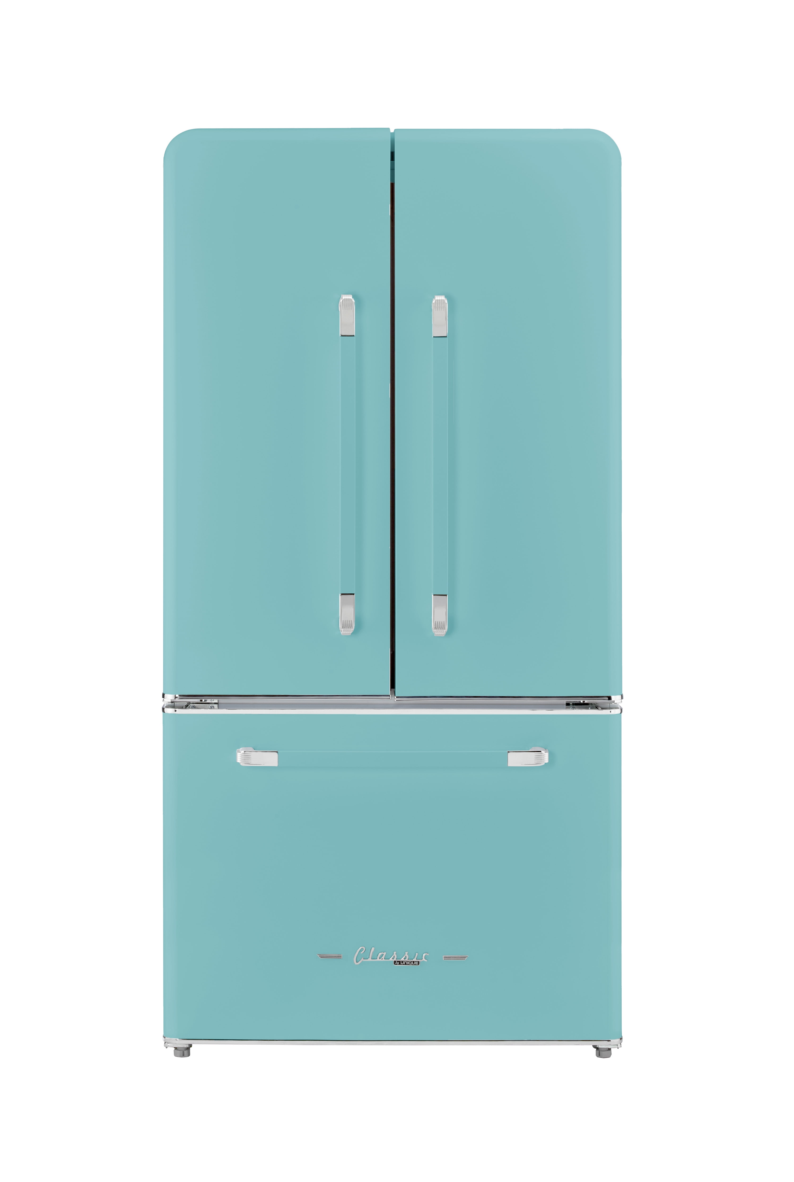 Ocean Mist Turquoise French Door Refrigerator with Ice Maker
