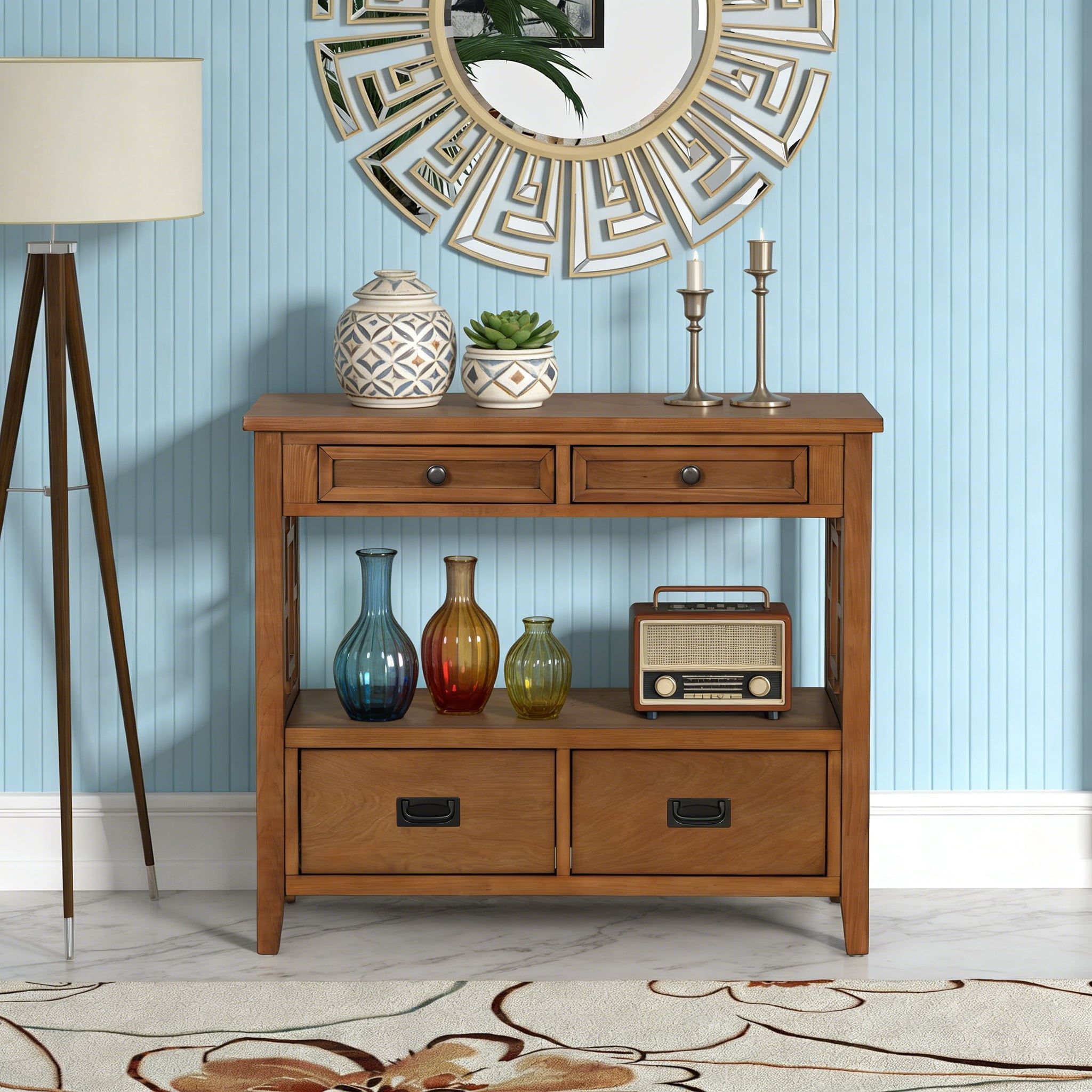 Classic Retro 36 Inch Console Table, Entryway Table, Wood Sofa Table ...