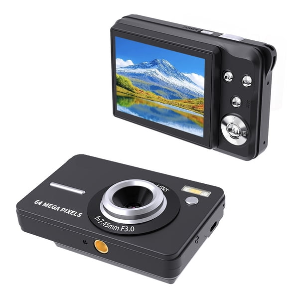 Classic Retro 4K 64MP CMOS Digital Camera 20X Zoom Portable Compact Camera with SD Card Fill Light for Students