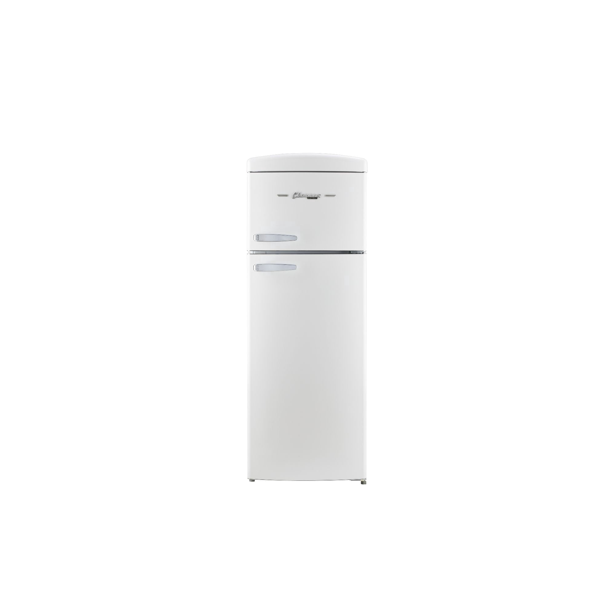 Classic Retro 7.5 cu ft Top Mount Refrigerator in Marshmallow White