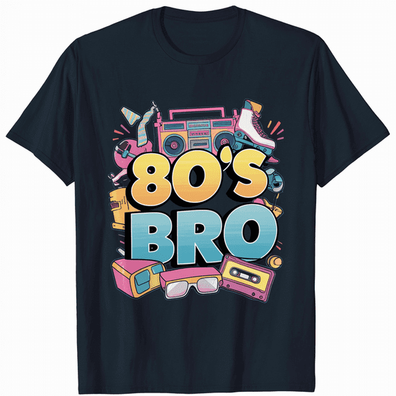 Classic Retro 80s Throwback Boombox Graphic for Men Short Sleeve T-Shirt