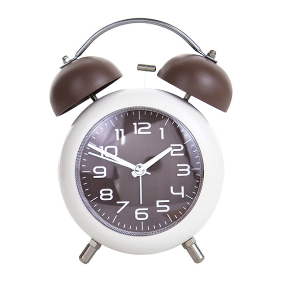 Classic Retro Alarm Clock Silent Non Ticking Bedside Clock with Soft Night Light Feature Loud Wake Bell for Adults Heavy Sleepers Dormitory Bedroom Daily Use