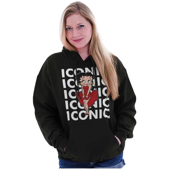 Classic Retro Betty Boop Iconic Women Plus Size Hoodie Brisco Brands 3X
