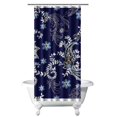 thumbnail image 1 of Classic Retro Boho Curtain 36x72 Inches, Quick-Dry Polyester with Hooks, Floral Paisley Pattern for Artistic Bathroom Style, 1 of 5