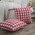 thumbnail image 1 of Classic Retro Checkers Plaids Series Decorative Throw Pillow, 18" x 18", Red, 2 Pack, 1 of 4