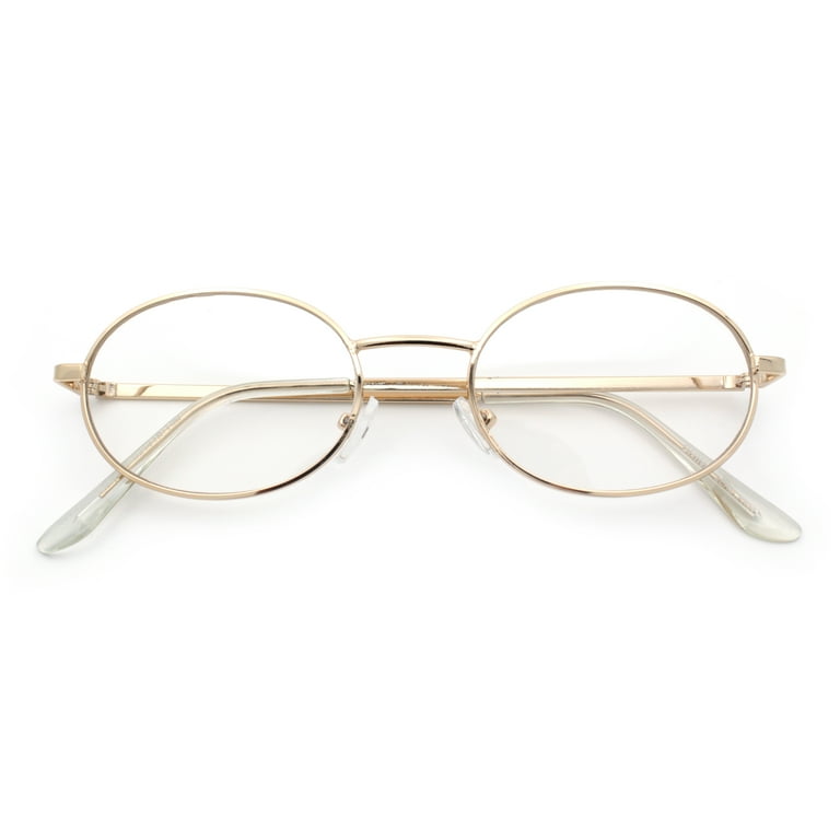 SA106 Classic Retro Oval Round Metal Rim Clear Lens  display picture 1