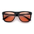 thumbnail image 1 of Classic Retro Oversized Horn Rim Hipster Plastic Rectangular Sunglasses Black - Rose Red, 1 of 1