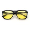 thumbnail image 1 of Classic Retro Oversized Horn Rim Hipster Plastic Rectangular Sunglasses Black - Yellow, 1 of 8