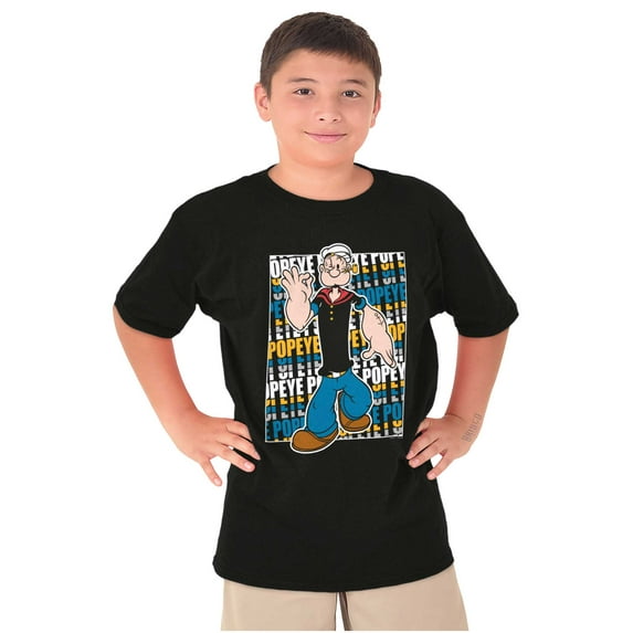 Classic Retro Popeye the Sailor Man Crewneck T Shirts Boy Girl Teen Brisco Brands S