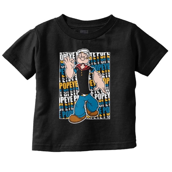 Classic Retro Popeye the Sailor Man Toddler Boy Girl T Shirt Infant Toddler Brisco Brands 6M