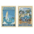 thumbnail image 1 of Classic Retro RIViera & Greece Travel Posters; Two Large 24x36 Poster Prints, 1 of 1