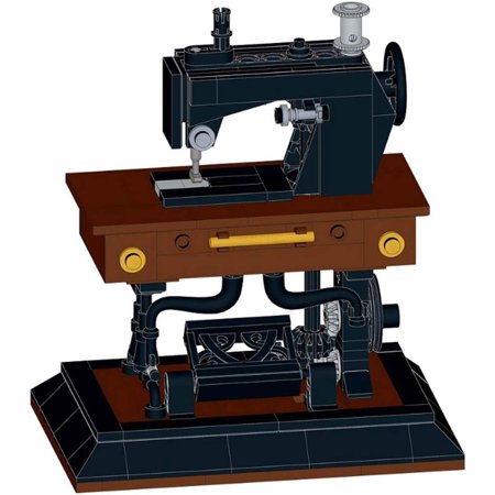 Classic Retro Sewing Machine Model Building Kit, Creative Collection Series Mini Sewing Machine Building Block Toy, Suitable for 6+ Kids Adult Boys Girls Birthday(245Pcs)