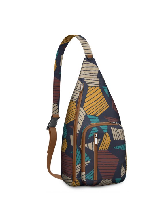 Classic Retro Sling - Timeless Vintage Pattern Crossbody Backpack (Nostalgic Charm, Durable Construction)