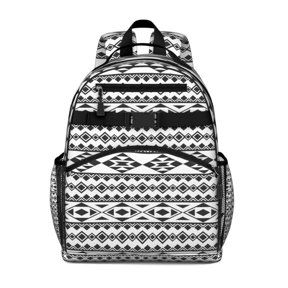 Classic Retro Style Students Backpack Worn-Out Look Toddler School Bag, Antique Pattern, Lightweight, Great for Back to School