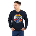 thumbnail image 1 of Classic Retro Video Game Mega Man Plus Size Long Sleeve Graphic Tee Shirt Brisco Brands 3X, 1 of 5