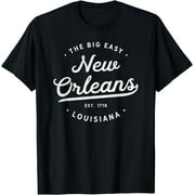 Classic Retro Vintage New Orleans Louisiana Big Easy NOLA T-Shirt Black Medium