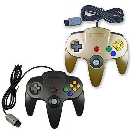 Classic Retro Wired Controllers For N64 Black And Gold