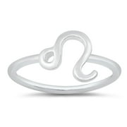Classic Ring Zodiac Leo .925 Sterling Silver Band Jewelry Female Male Unisex Size 10