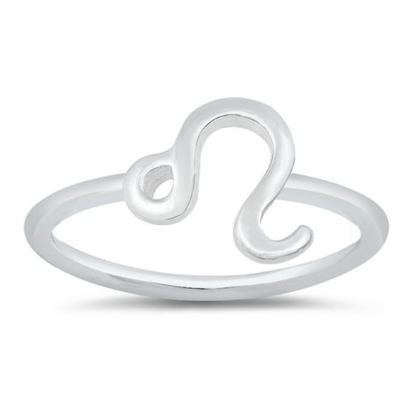 Classic Ring Zodiac Leo .925 Sterling Silver Band Jewelry Female Male Unisex Size 4
