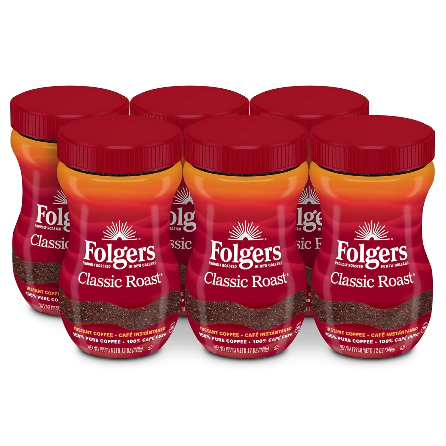 Classic Roast Instant Coffee, 12 Ounces (Pack of 6) - Walmart.com