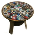 thumbnail image 1 of Classic Rock Art End Table | Rustic Living Room Decor Rock and Roll Albums Side Table 22 inches, 1 of 3