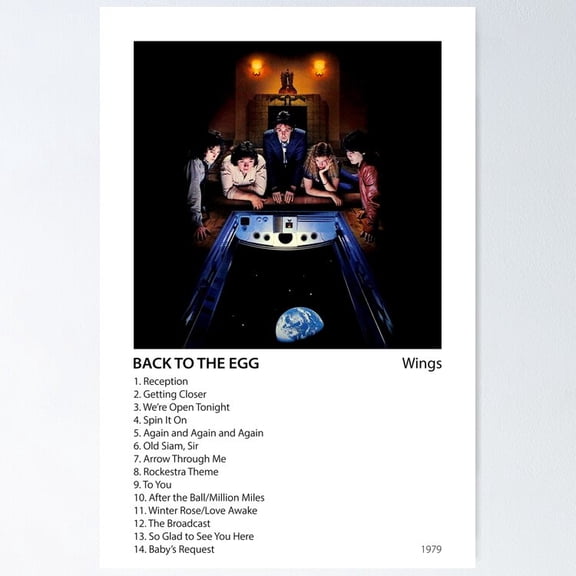 Classic Rock Band Studio Album Concept Wall Art Vintage Decor, Unframed Poster