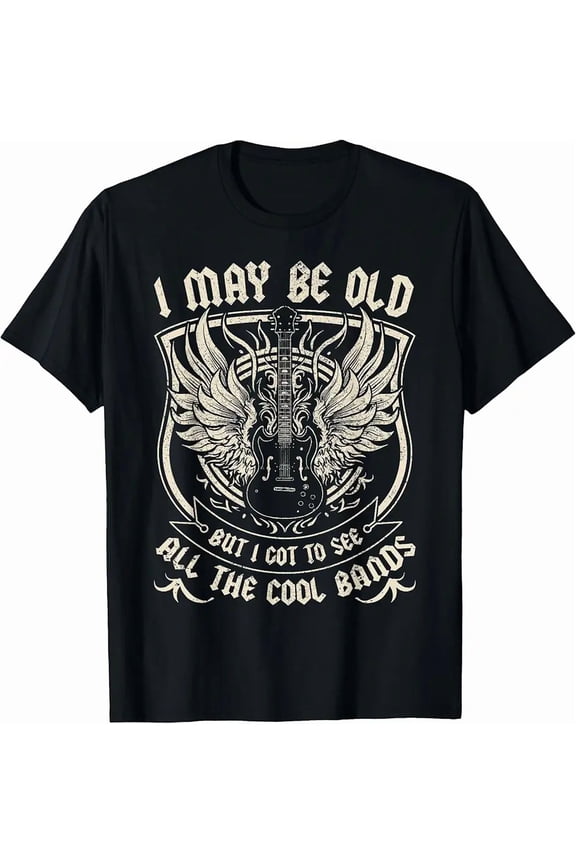 Classic Rock Concert Guitar Graphic for Men Vintage Short Sleeve T-Shirt