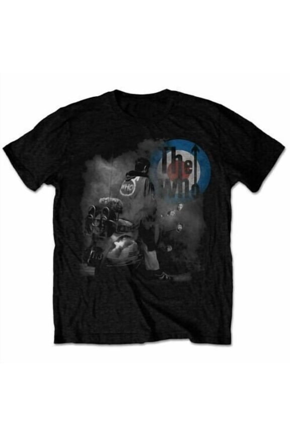 Classic Rock Inspired Target Logo Black Graphic Shirt