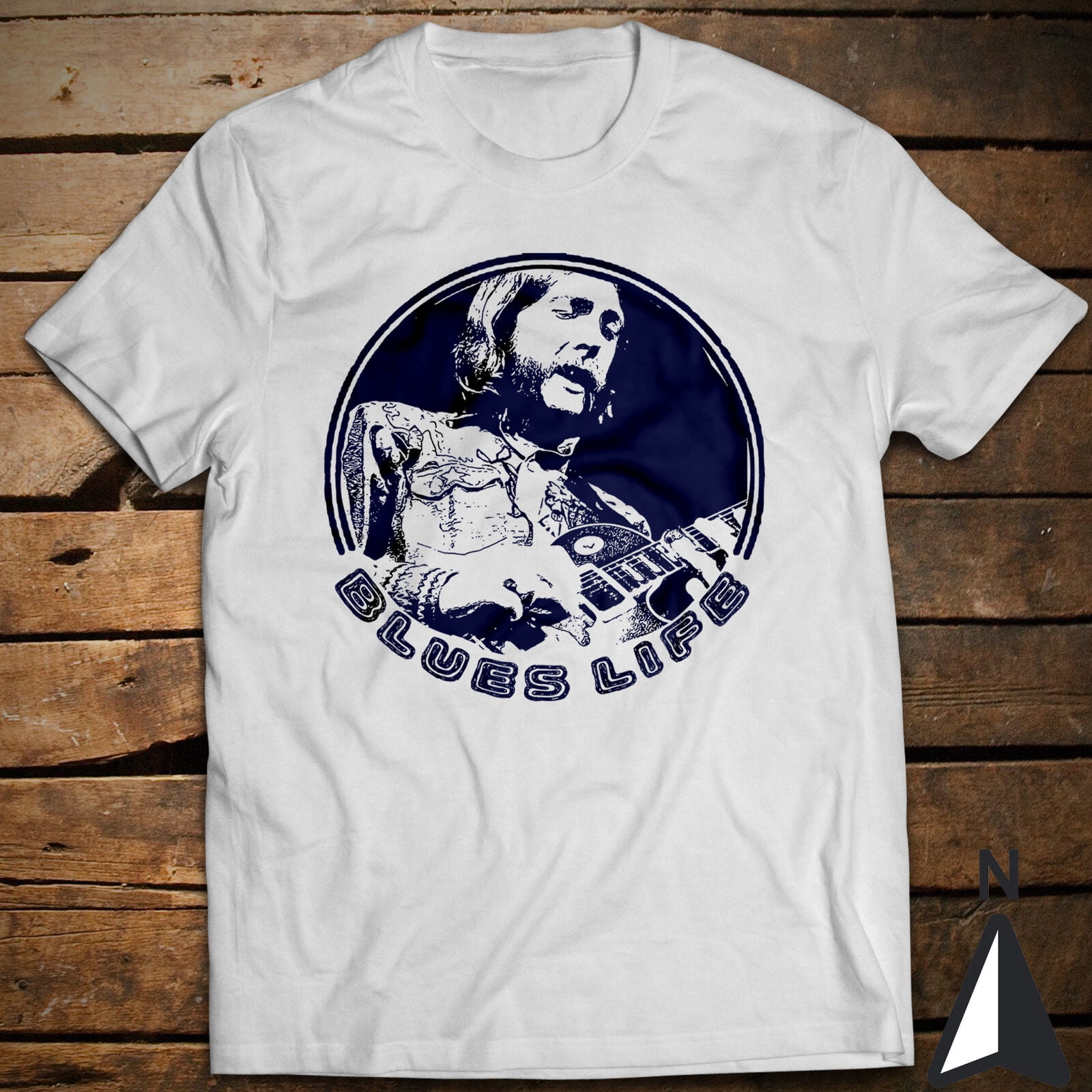 Classic Rock Music T-Shirt The Allman Brothers Band Blue Life Gregg ...