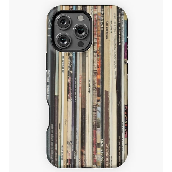 Classic Rock Vinyl Records GA719 Phone Case for iPhone 11 to 17 Pro Max