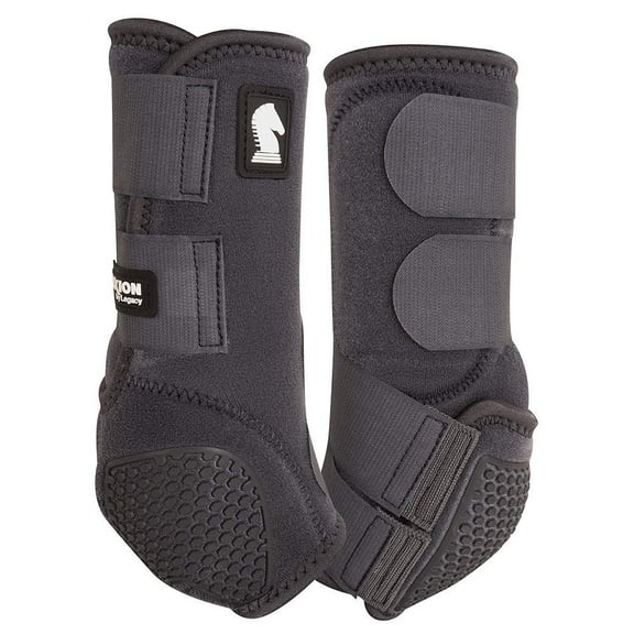 Classic Equine Flexion SMB Sport Boots by Legacy - Cradle Fetlock System & Perforated Neoprene Horse Leg Protection Grey / Medium / Front
