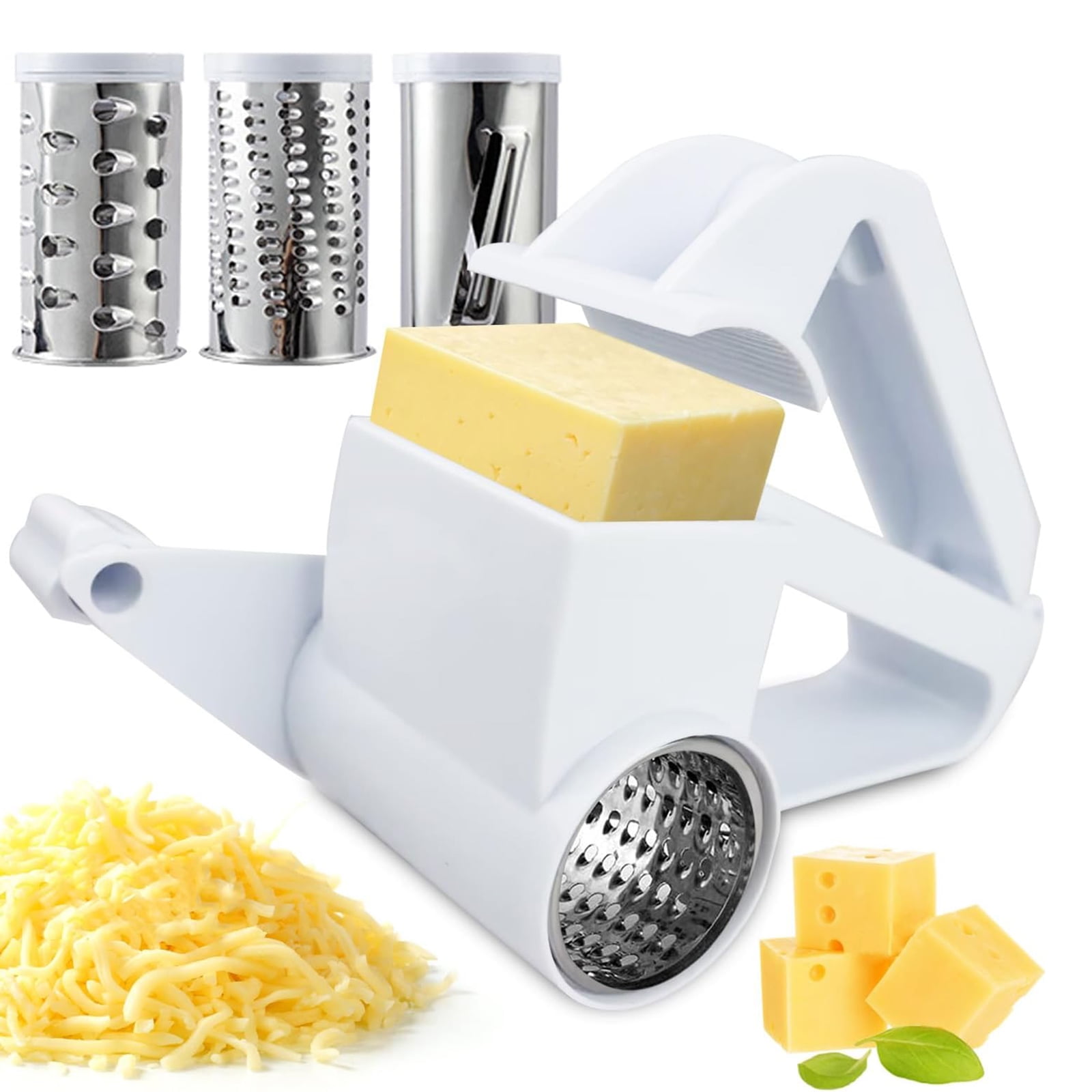Classic Rotary Cheese Grater, White