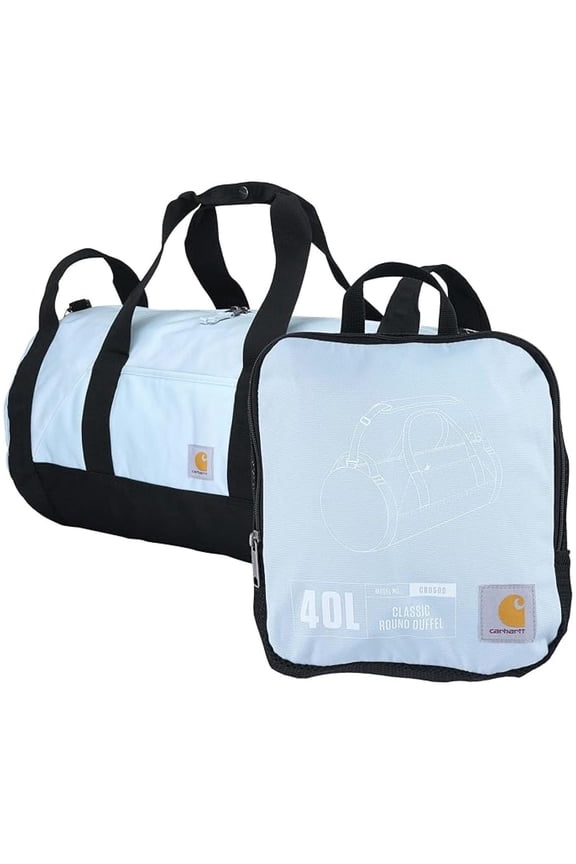 Classic Round Duffel with Utility Pouch, Heavy-Duty, Water-Resistant Packable Gear Bag for Jobsite, Gym, and Travel