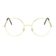 thumbnail image 1 of Classic Round Glasses Retro Circle Eyeglasses Clear Lens Metal Frame Accessories Non Prescription For Men Women Trendy Cute Lightweight Glasses Beach Party Vacation Wear, 1 of 2