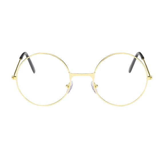 Classic Round Glasses Retro Circle Eyeglasses Clear Lens Metal Frame Accessories Non Prescription For Men Women Trendy Cute Lightweight Glasses Beach Party Vacation Wear