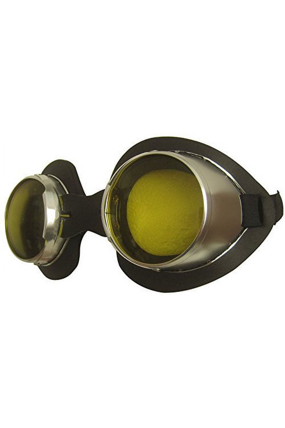 Classic Round Lens Moto Goggles (Silver Non Vented Frames)