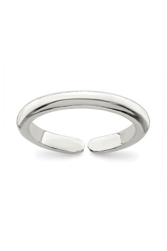 Gem & Harmony Classic Round Sterling Silver Toe Ring for Women